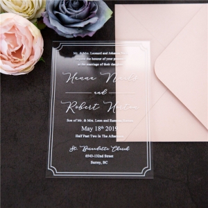 Clear Acrylic Invitation ACR03
