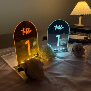 LED Arched Acrylic Table Number RFGZ003