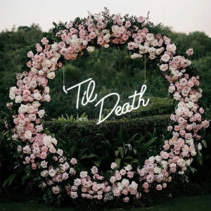 Quote sign--"Til Death" neon sign RNSW0014