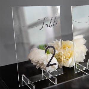 Rustic Burgundy and Blush Pink Acrylic Table Numbers YKT001