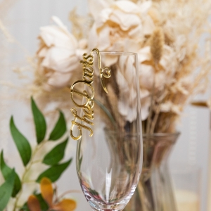 Custom Wedding Drink Tag with Family Name RCNSD008