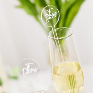 Custom Wedding Stirres Sticks with Name Printed RCNSD009