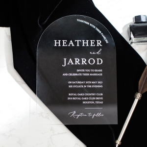 Arch Shape Acrylic Wedding Invitation RDACR01