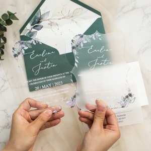 Bracket Shape Acrylic Wedding Invitation DACR02