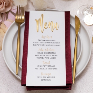 Simple Digital Printing Menu Cards with 3D Acrylic Name Tag RDPM014