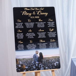 Custom Photo Wedding Seating Chart with 3D Letters RYK119