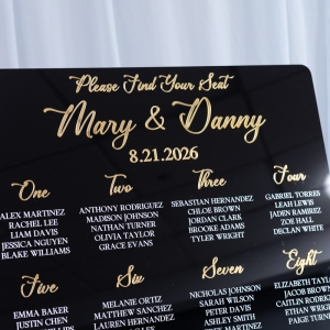 Custom Photo Wedding Seating Chart with 3D Letters RYK119