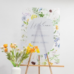 Wildflower Wonderland Personalized Wedding Welcome Sign RYK105