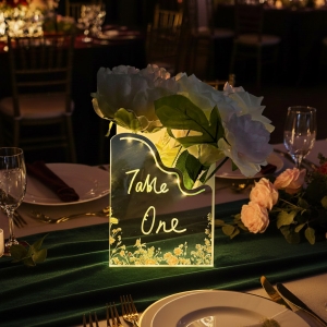 LED Wave Shape Flower Box Table Number RYZX025
