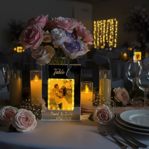 LED Photo Frame Flower Box Wedding Table Number RYZX037