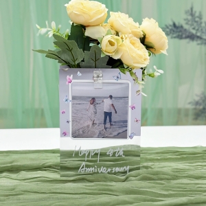 LED Photo Frame Flower Box for Anniversary with DIY Wording RYZX020