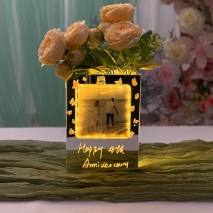 LED Photo Frame Flower Box for Anniversary with DIY Wording RYZX020