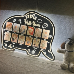 Elephant Photo Sign 1st Birthday Gift Keepsake RFGPS014