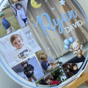 Personalized Moon and Star Kid's Room Photo Sign RFGPS021