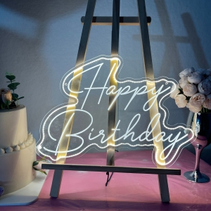 "Happy Birthday"  Luminous Acrylic Centerpiece RYZX014