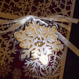 Luminous Snowflake Keepsake Invitation RACRL080