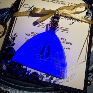  LED Invitation Set with Illuminated Dress-Shaped Tag RACRL077