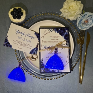  LED Invitation Set with Illuminated Dress-Shaped Tag RACRL077