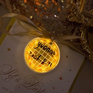 LED Birthday Invitation with Mini Disco Ball Tag RACRL078