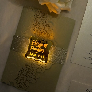 The Tri-fold Illuminated Keepsake Invitation Set RACRL079