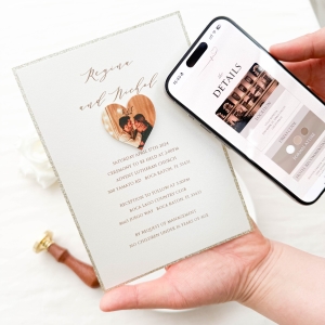 NFC-Enabled Acrylic Tag Wedding Invitation Suite RNFCI004