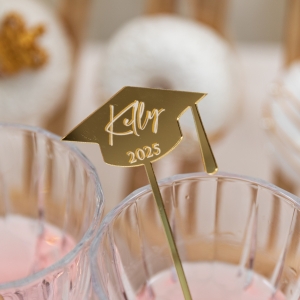 Graduation Drink Stirrers with Custom Name RCNSD019