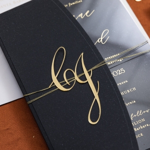 Elegant Vintage Pocket with 3D Acrylic Stickers and Acrylic RWSNT055