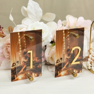 Custom Double Layer Photo Table Number RYKT058