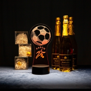 Football Style Light-up Acrylic Centerpiece RYZX005
