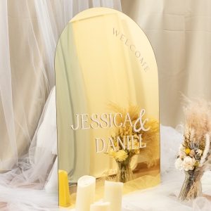 Simple Arched 3D Acrylic Wedding Sign RYK068