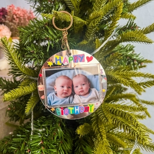 A Shining Birthday Keepsake: Custom Acrylic Photo Ornament to Celebrate in Style GLS0030