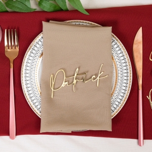 Luxury Gold Mirror Wedding Place Cards Laser Cut Names RCNSP003
