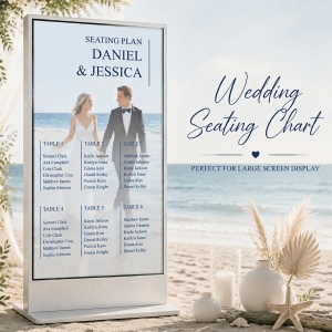Wedding Seating Chart Digital Display RWL004