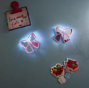 Bow Glow Mirror Place Card RFGP005