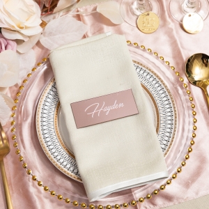 Rectangle Rose Gold Acrylic Place Cards with UV Printing RCNSP010