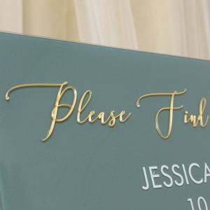 Sage Green Seating Chart with 3D Letters RYK097