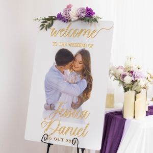 Unique Photo Acrylic Wedding Welcome Sign RYK088