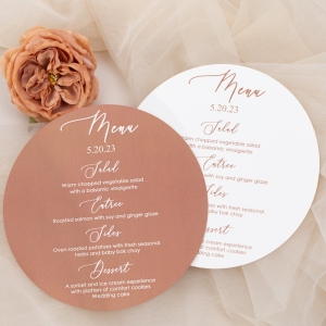 Round Shape Flat Menu Card RDPM016