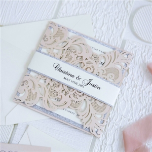 Fabulous Laser Cut Wholesale Wedding Invitation WSWL0036 (WPL0002S)
