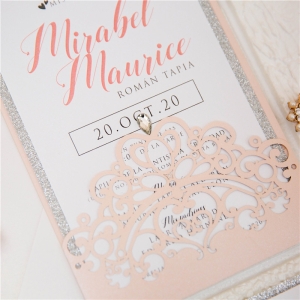 Crown Quinceanera Sweet Sixteen & Party Laser Cut Invitation Suite WSWL0061
