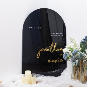 Modern Arched 3D Acrylic Welcome Sign-Arched Welcome Sign RYK063