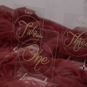 Gold Ink Modern Acrylic Table Numbers YKT008