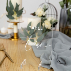 Simple White Ink Acrylic Table Numbers YKT010