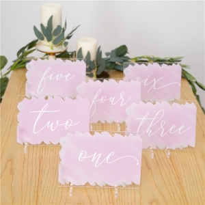Modern Watercolor Painting Acrylic Table Numbers YKT013