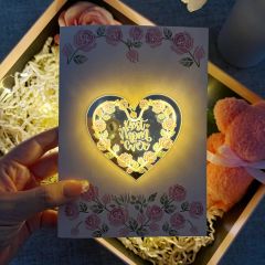 Luminous Love Heart Mother's Day Greeting Card GLG015