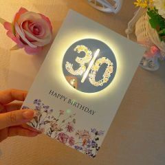 Happy Birthday Cards LED Wild Flower GLG017