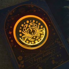 Zodiac LED Birthday Cards For Cancer GLG022