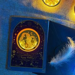 Zodiac LED Birthday Cards For Gemini GLG020