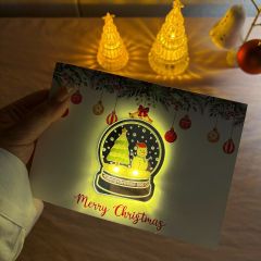 Luminous Christmas Cards Snow Man GLG024
