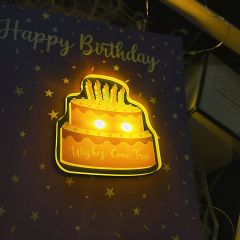 Happy Birthday Cake LED Birthday Card GLG025